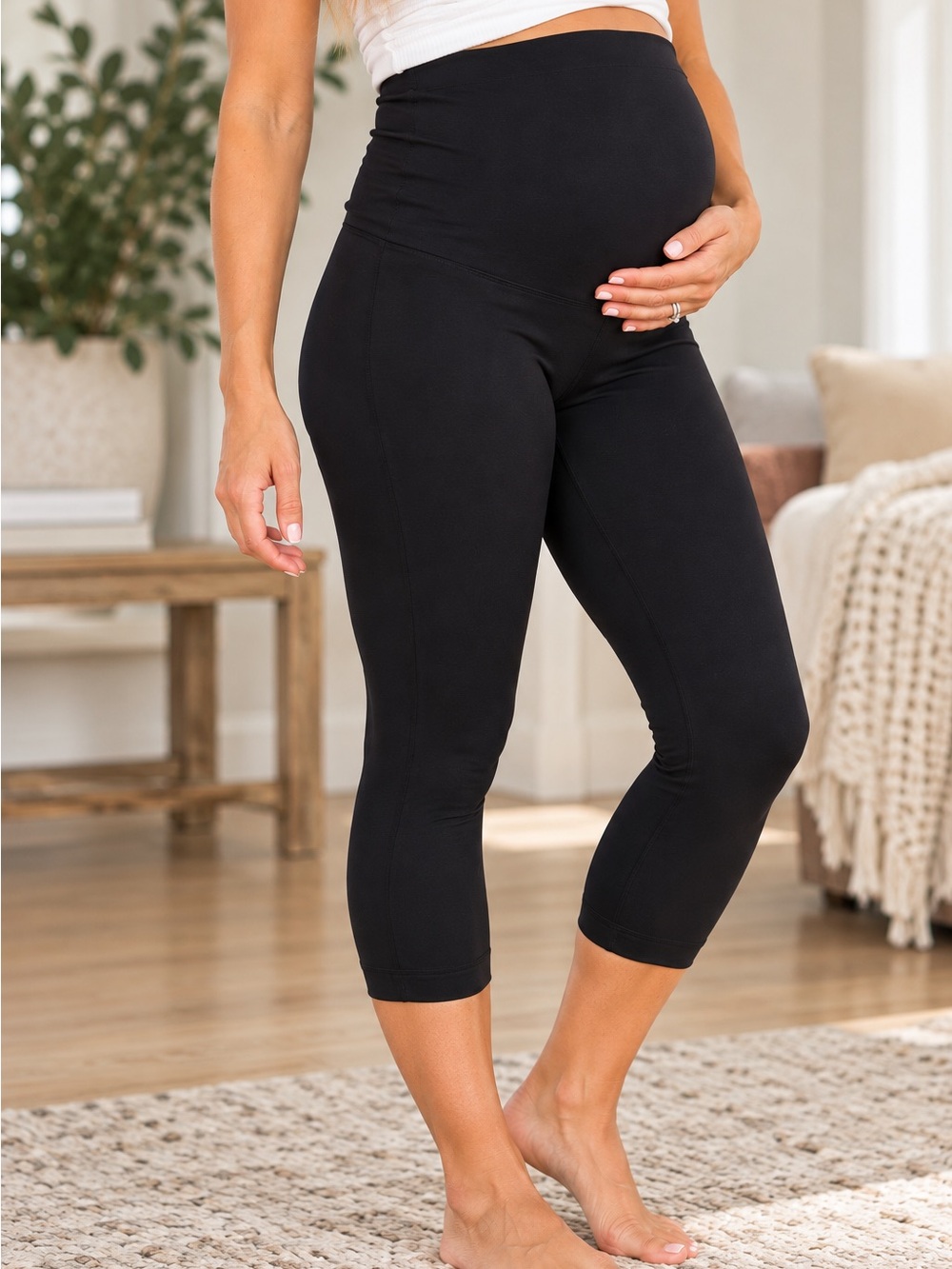 Ingrid & Isabel BeMaternity Black Maternity Leggings S/M
